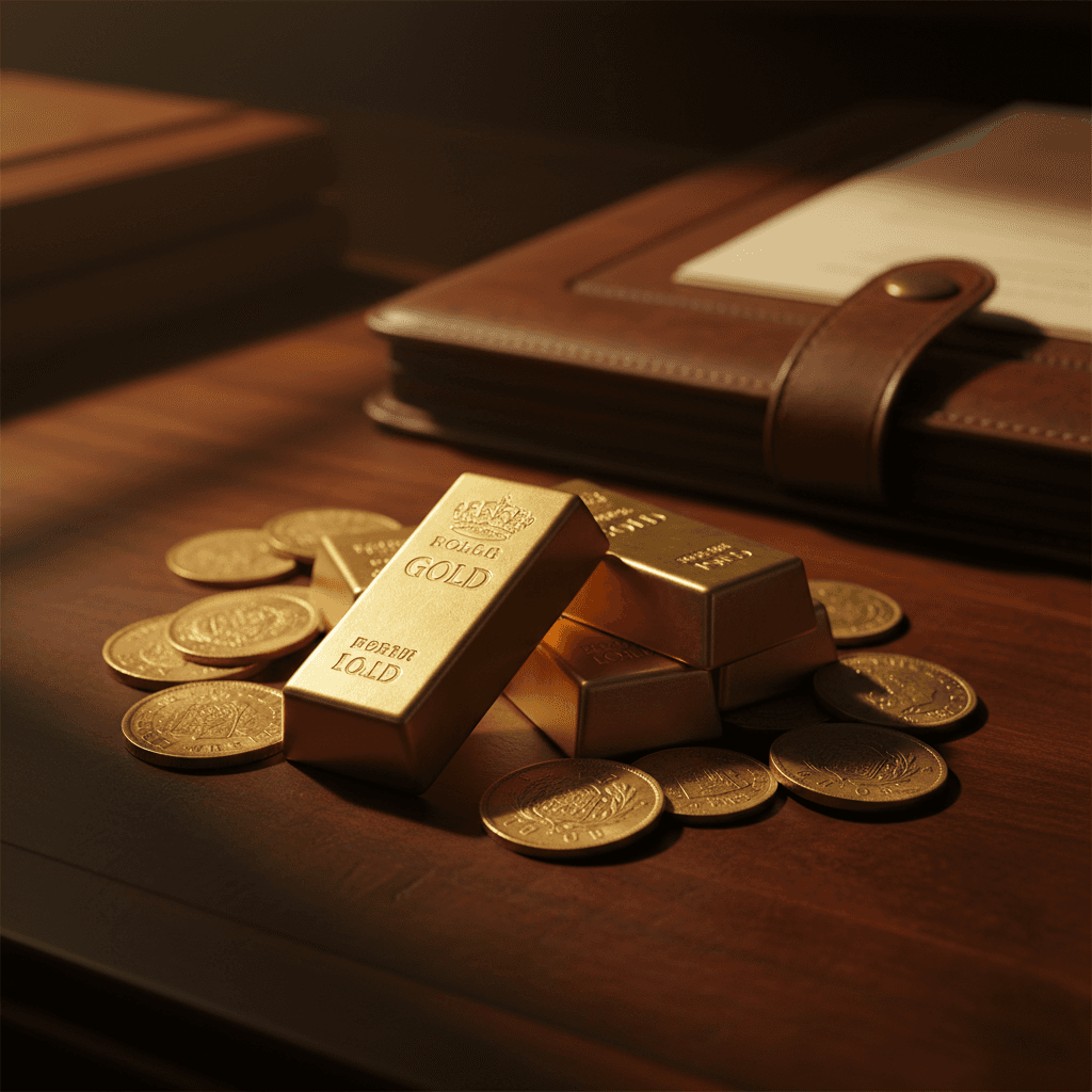 Legacy and tradition — leather-bound book with gold details